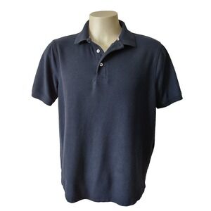 French Toast Polo Men's Size Large Short Sleeve Blue Shirt 3 Button Collar  Navy